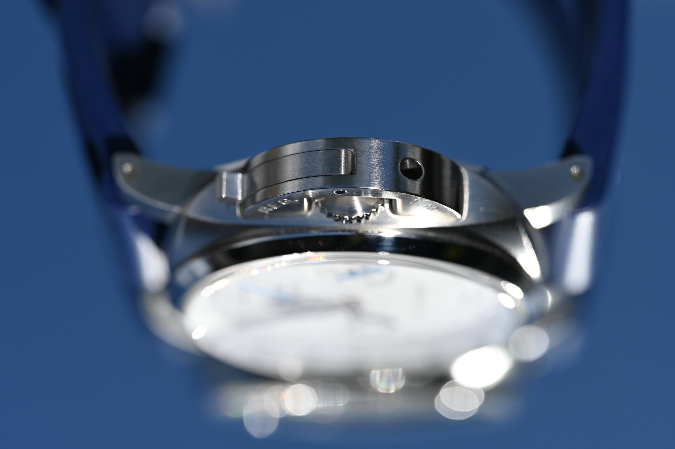 Panerai Luminor Chrono PAM01218 44mm White Dial Blue Rubber Strap Full Set 2024 - Image 6