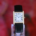 Cartier Tank Solo Large W5200004 18K Yellow Gold Black Leather – 2011 Box & Papers